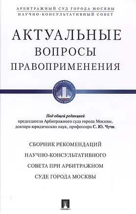 Книга Актуальные вопросы правоприменения. Сборник рекомендаций Научно-консультативного совета при Арбитраж ()