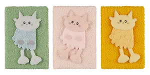 Книга для записей А5 80л лин. с мехом "Котятки" с мехом, ассорти