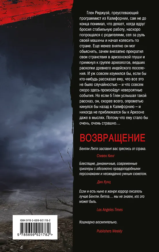 Книга Возвращение (Бентли Литтл) — 2