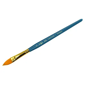 Кисть художественная №12 "Галерея", синтетика, плоскоовальная "кошачий язык", короткая ручка, Гамма