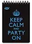 Блокнот А6 50л кл. "PARTY" спираль, пластик.обл., черно-голубой, stila — 230022 — 2