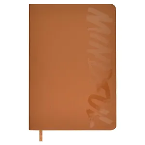 Ежедневник недат. А5 160л "Софт-тач" коричневый, кожзам, тв.переплет, декор УФ лак, офсет, ляссе