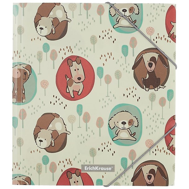 Папка на резинке A5+ "Little Dogs" пластик, Erich Krause 259296 — 1