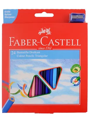 Карандаши цветные Faber-Castell, Ecopen, 24 цвета с точилкой 214012