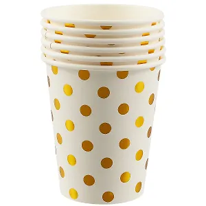 Набор бумажных стаканов Золотые кружочки (6 шт) (12-01582-A1)