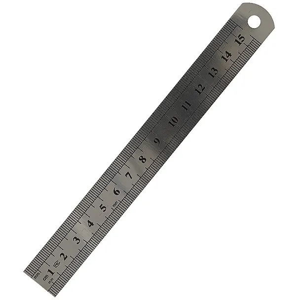 Линейка 15 см, металлическая, GoodMark 236141 — 2