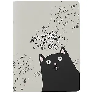Тетрадь в клетку Be Smart, "Hey human. Кот", А4, 40 листов 2900054