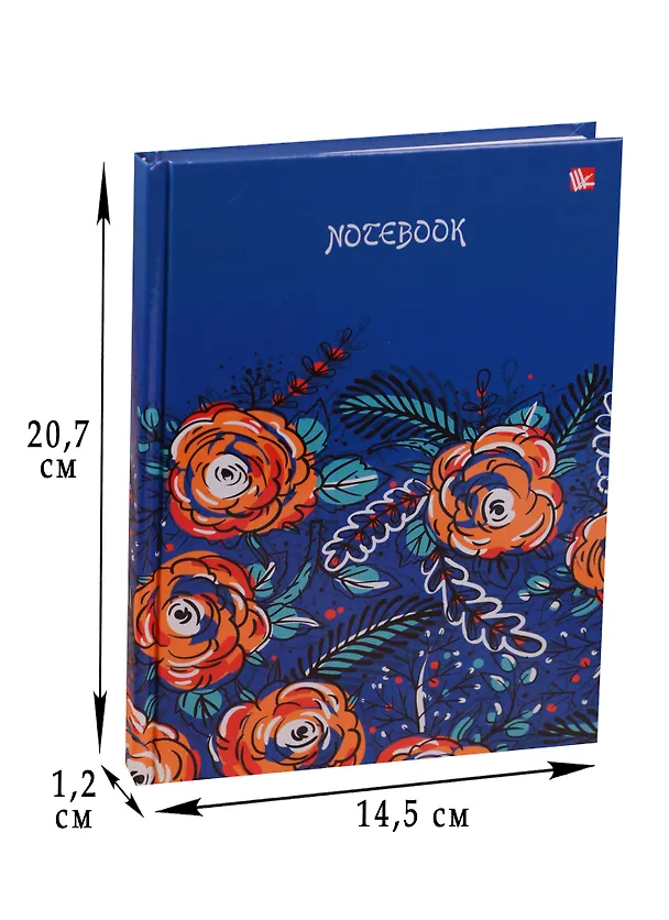 Книга для записей А5 130л кл. "Цветы. Акварель" 7БЦ, глянц. лам., Listoff 242533 — 2