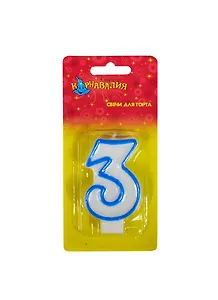 Свеча в торт цифра 3 (403513)