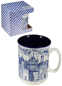 Кружка Сергиев Посад (фарфор кобальт) (400 мл) (060-5-31)