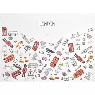 Папка-конверт А4 на кнопке "London" — 257717 — 1
