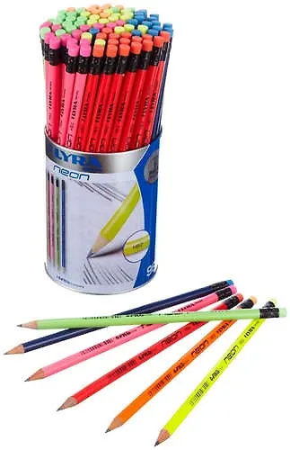 Карандаш Neon, чернографитный HB с ластиком 239433 — 1