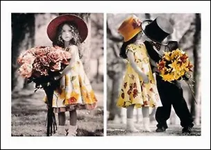 Пленка (873/00000001405) Freedecor с изображен. для светлых поверхностей Фото детей с яркими акцентами №1 2335636