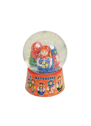 Шар полист. деколь большой "Матрешка" цв. красный (098D-65-34R) 2381141