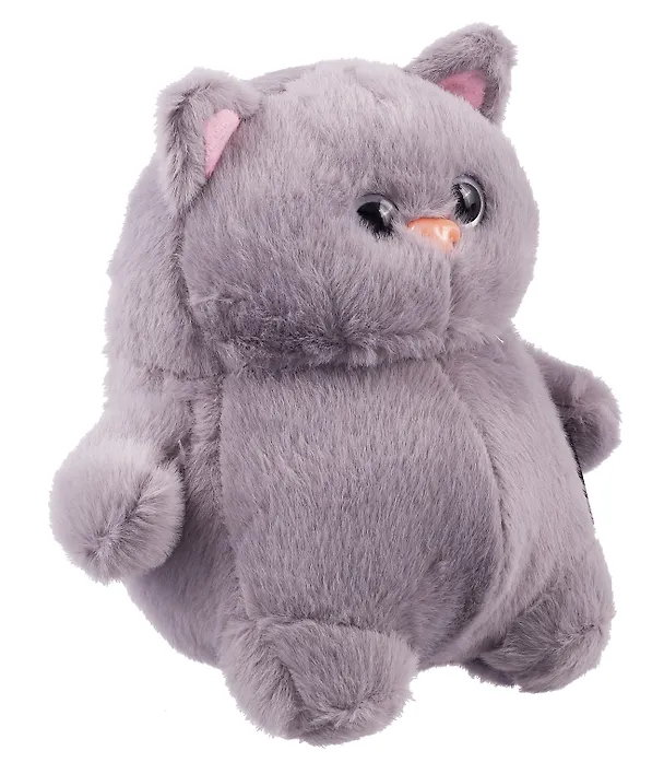 Мягкая игрушка «Котик с щечками», серый, 22 см, Bookvalno 3075166 — 3
