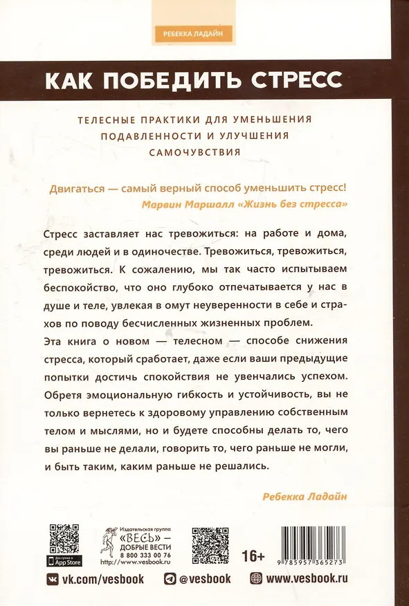 Книга Как победить стресс. Телесные практики для уменьшения подавленности и улучшения самочувствия (Ребекка Ладайн) — 2