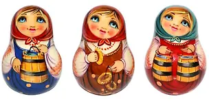 Сувенир, АКМ , Неваляшка Матрешка большая 11см 336672