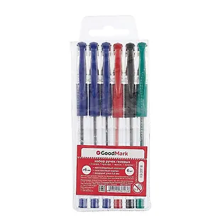 Ручки гелевые GoodMark, 4 цвета 0,8 мм 238123