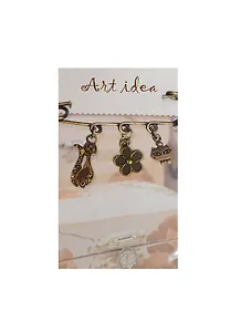 Заготовка для декора Art idea Кулон "Пятилистник" метал. 1см QA-4134"