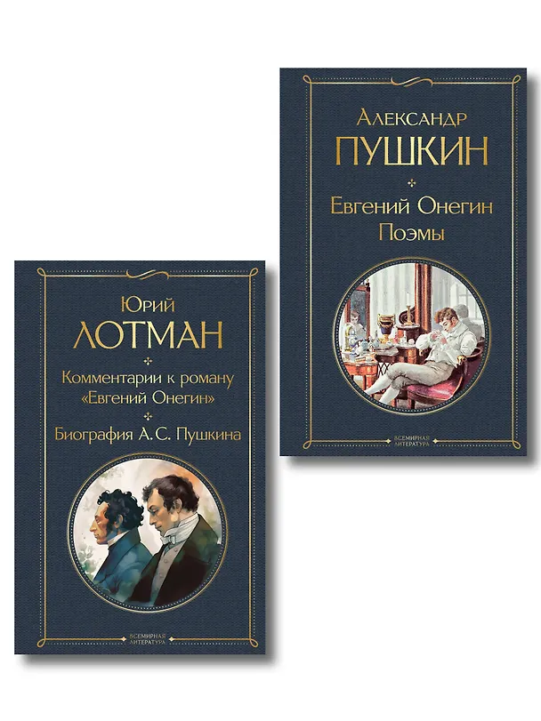 Книга Расшифрованный Евгений Онегин (набор из 2 книг: Евгений Онегин, Комментарии к роману «Евгений Онегин». Биография А. С. Пушкина) (Юрий Лотман, Александр Пушкин) — 1