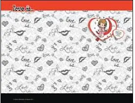 Подложка на стол 38*29,5см Большой кит Action! Love is/Лав из..." ПВХ LI-ST4"" 313514