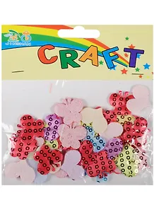 Декор с пайетками тканевый, микс, 40 шт (11-21496-B16)