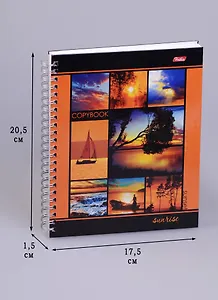 Тетрадь в клетку Hatber, "Закаты-Рассветы", 96 листов, в ассортименте