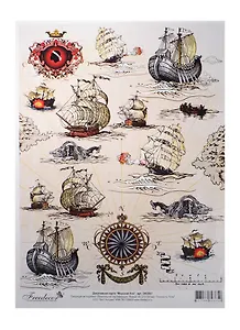 Декупажная карта Морской бой А4 (DK3067) (упаковка)