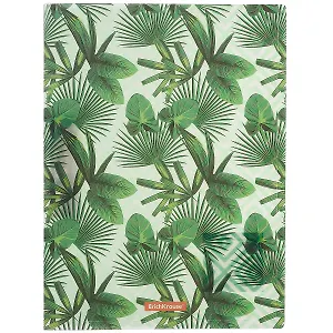 Папка с бок.прижимом A4 "Tropical Leaves" пластик, Erich Krause