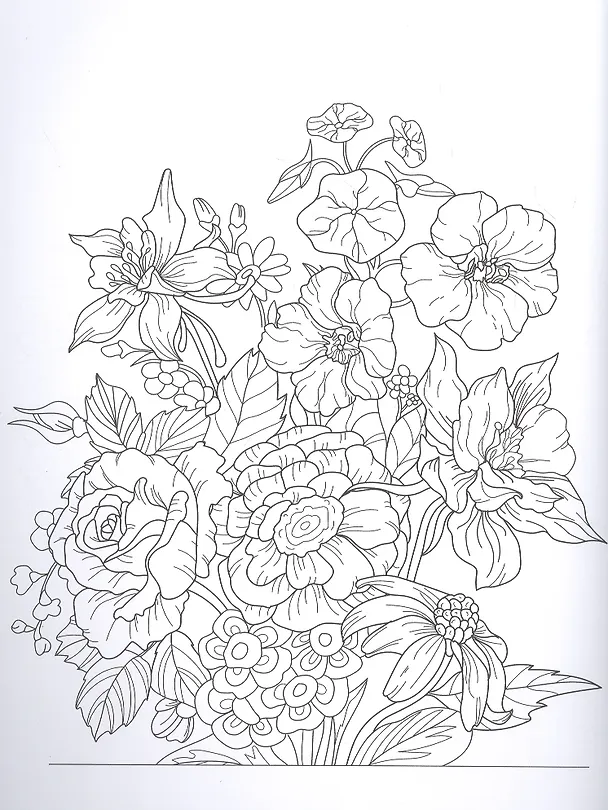 Книга Flowers­2. Творческая раскраска великолепных цветов (Линда Тейлор) — 2