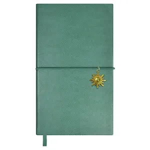 Ежедневник недат. А6 120л "Снейк" бирюзовый, иск.кожа, тв.переплет, тиснение фольгой, офсет, ляссе