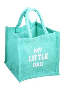 Сумка джутовая My little bag (ментоловая) (20х20х15) (ДЖ2019-13)