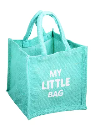 Сумка джутовая My little bag (ментоловая) (20х20х15) (ДЖ2019-13) — 2774155 — 1