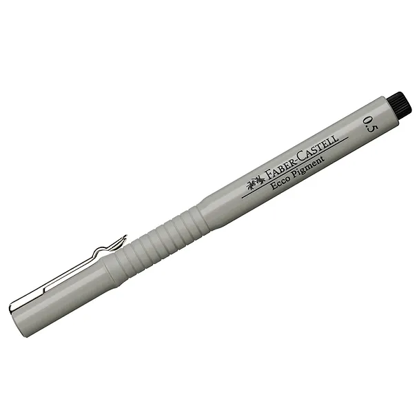 Капиллярная ручка чёрная 0,5 мм, Ecco Pigment, Faber-Castell 219368 — 5