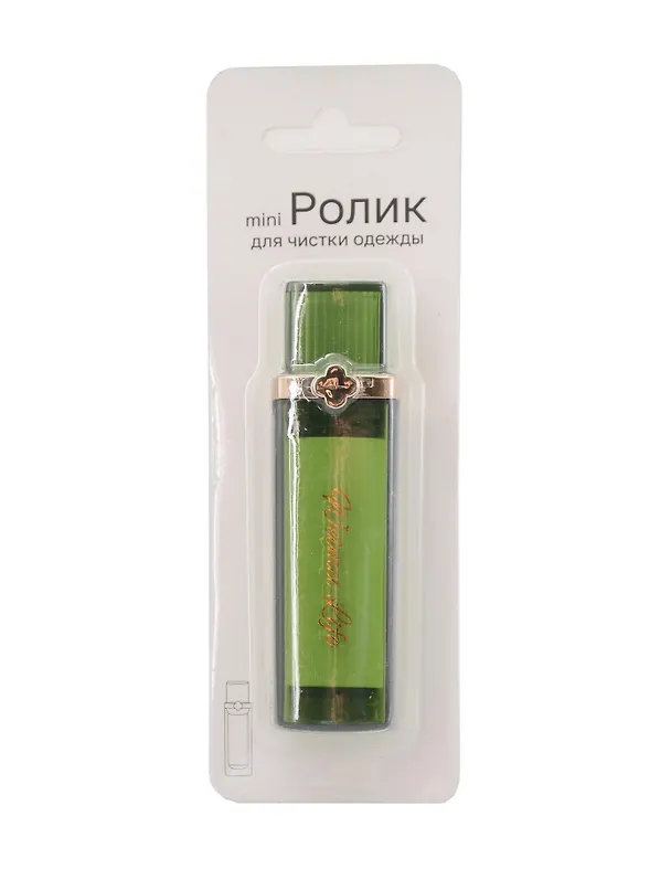Мини-ролик для чистки одежды (зеленый) (пластик) (3х10,5см) (блистер) (12-25310-202505-CL11) 3106223 — 1