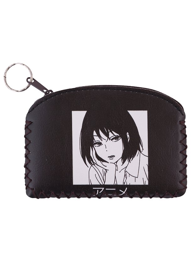 Кошелёк на молнии «Аниме. Девушка. Дзе», кожзам, 9х13 см 2955714 — 1