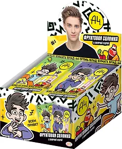 Фруктовая соломка ВЛАД А4 с сахарной пудрой, 7г