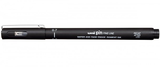 Линер черный "PIN" 07, толщина линии 0.7, UNI 3143948 — 1