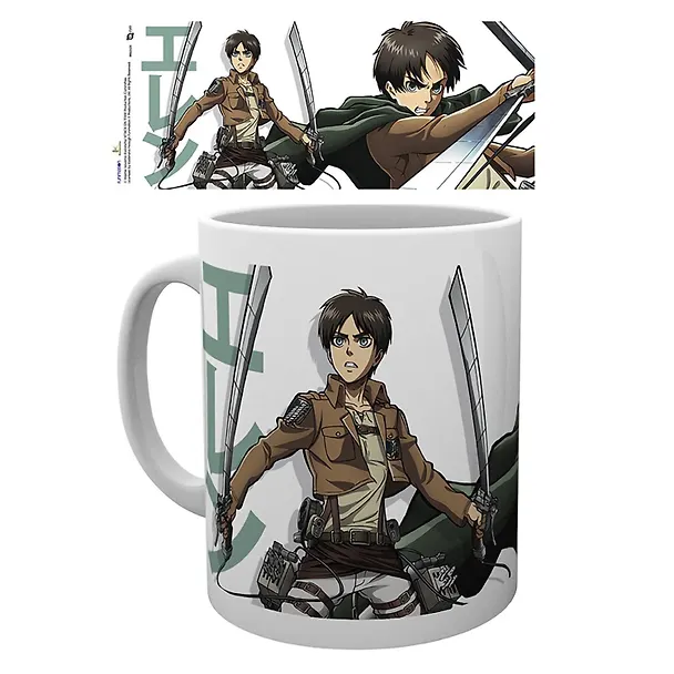 Кружка в подарочной упаковке Аниме Attack On Titan Eren Duo (керамика) (320 мл) 2943238 — 2