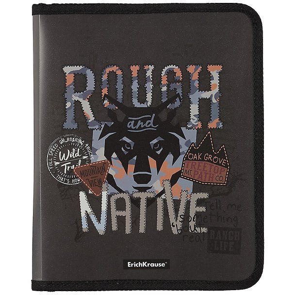 Папка для тетрадей «Rough Native» А5+, на молнии с трёх сторон, Erich Krause 2883669 — 1