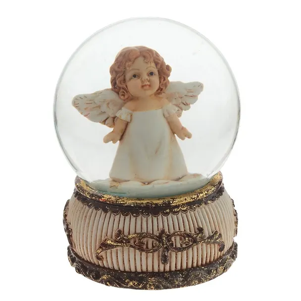 Фигурка декоративная в стеклянном шаре Ангел, 3 варианта (6,5 см) 3126901 — 4