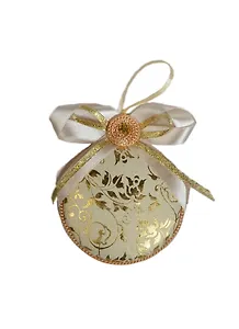 Игрушка "Винтажный Шарик" из бумаг ручного отлива  (ассорти) d 8*3 см 00008910 (Нот)