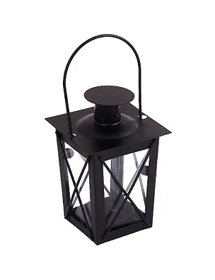 Подсвечник-фонарь черный (металл) (12х8) 2994385