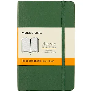 Записная книжка Moleskin Classic Pocket, мягкая обложка, зелёная, 96 листов, А6