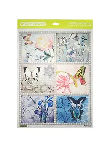 Рисовая бумага для декупажа Craft Premier Цветы и бабочки (CР06506) (А3) (25г/м)