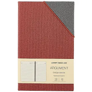 Ежедневник недат. А5 136л "Argument" коричневый, иск.кожа, тв.переплет, тонир.блок, ляссе