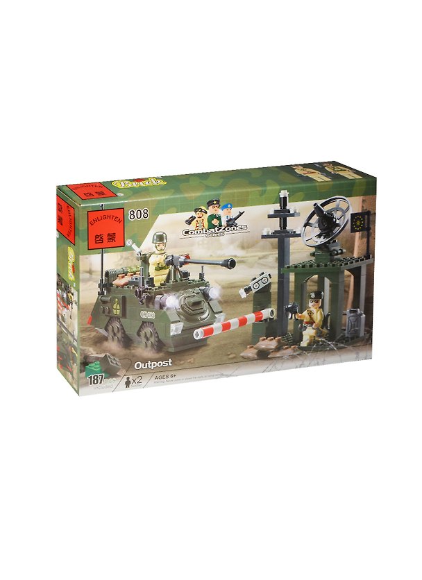 Конструктор пласт. Военная техника с аксесс. (BRICK808) (162003) (187дет.) (6+) (коробка) (в кор. 36шт) 2455714 — 1