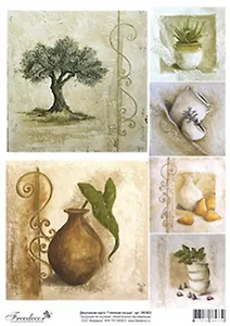 Декупажная карта Глиняная посуда А4 (DK3023)