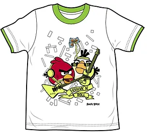 Angry Birds Футболка для мальчиков SQUAWK (5-6 лет, Белый) (TSB80-WHT-AB) 2372975