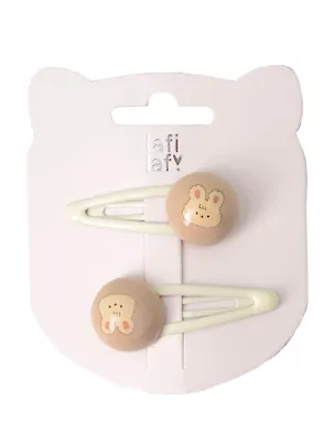 Набор заколок Kawaii Кролики (2шт) (пластик) (5см) (12-03907-B10) (Lafilaf) 3048640